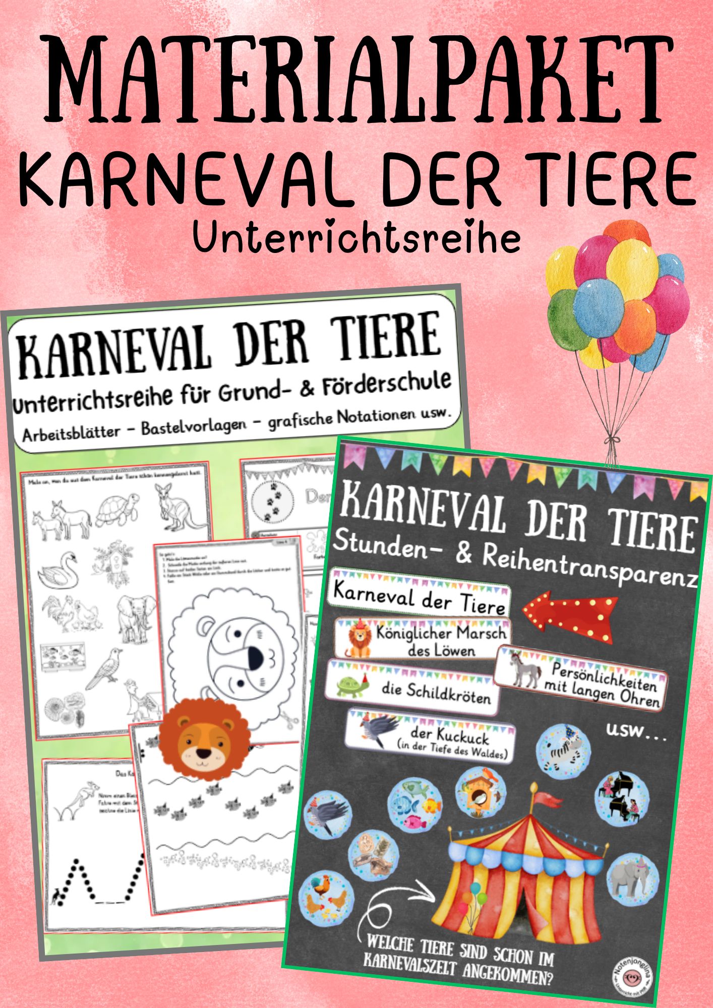 Karneval der Tiere Materialpaket Unterrichtsreihe
