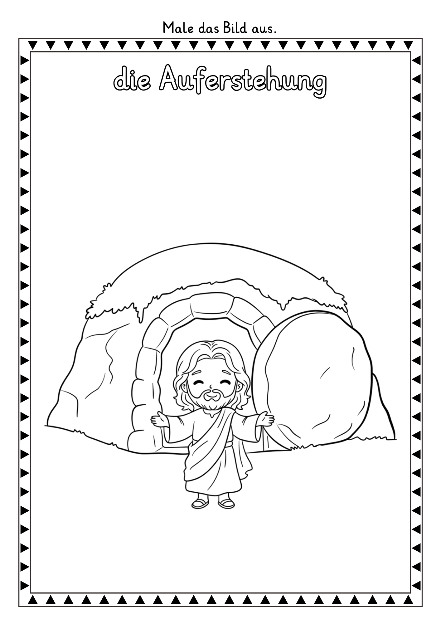 Auferstehung Jesu Ausmalbild