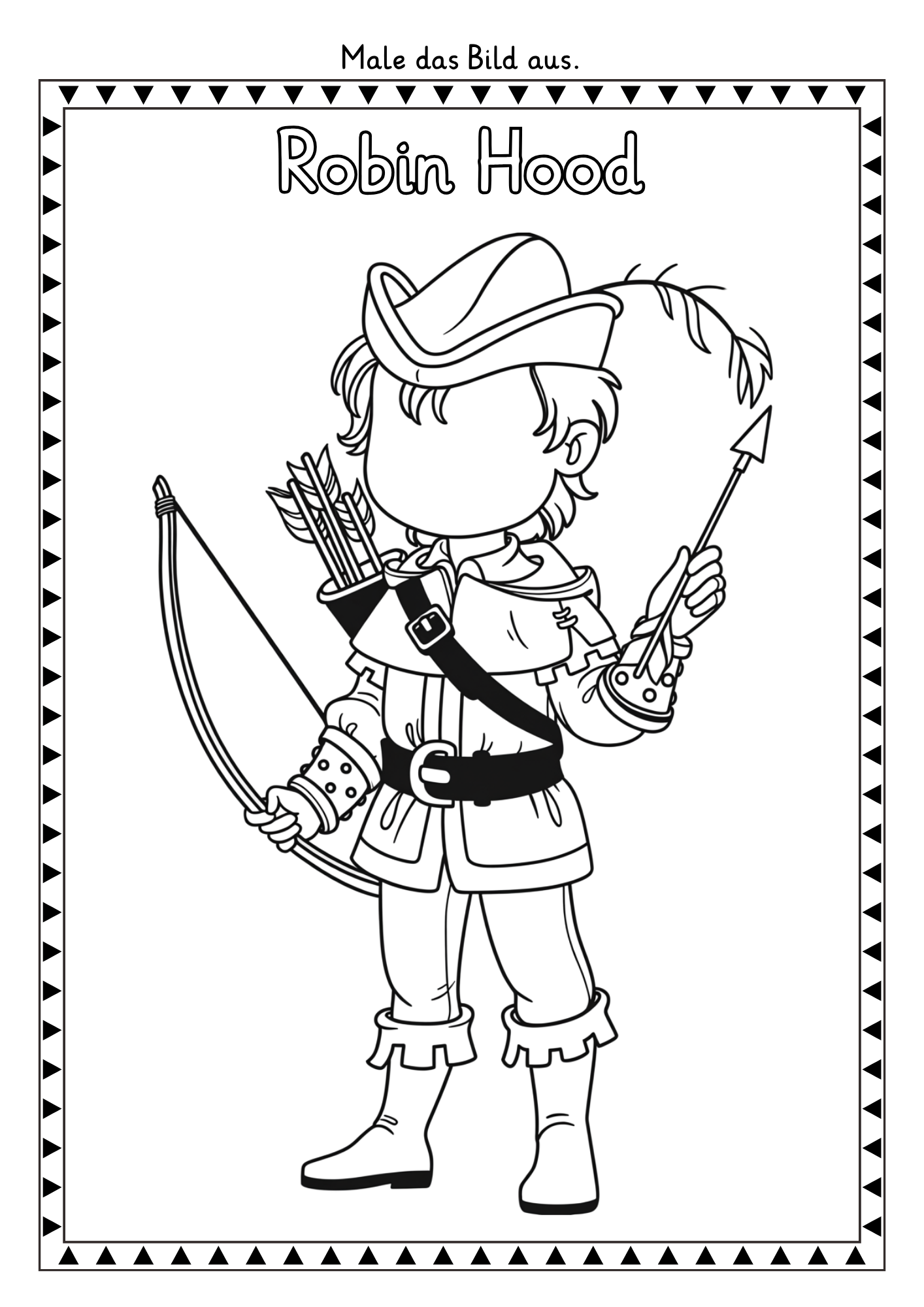 Robin Hood Ausmalbild